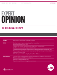 Cover image for Expert Opinion on Biological Therapy, Volume 16, Issue 3, 2016
