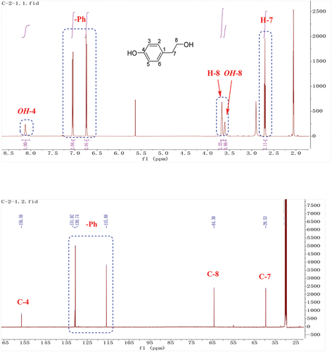 Figure 3. 1H, 13C-NMR of compound 1.