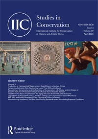 Cover image for Studies in Conservation, Volume 69, Issue 3, 2024