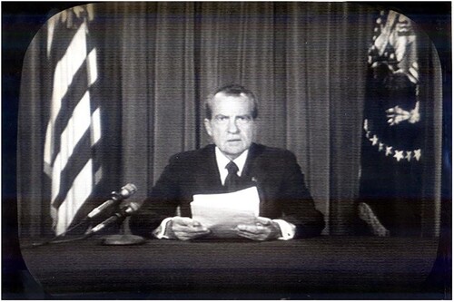 Figure 2. Resignation speech of President Richard Nixon, August 8, 1974.