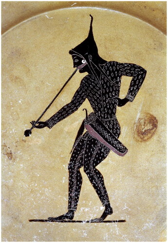 Figure 6. Scythian archer on a black-figure pinax. British Museum, Accession No. 1867, 0508.941.