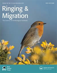 Cover image for Ringing & Migration, Volume 38, Issue 1-2, 2023