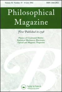 Cover image for Philosophical Magazine B, Volume 82, Issue 18, 2002