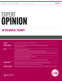 Cover image for Expert Opinion on Biological Therapy, Volume 16, Issue 10, 2016