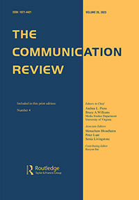 Cover image for The Communication Review, Volume 26, Issue 4, 2023