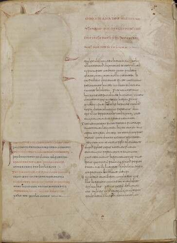 Figure 3. Endura’s colophon (954 CE). Cassiodorus super Psalmos, Manchester, The John Rylands Library, Latin MS 89, f. 4r. Image provided by The John Rylands Research Institute and Library, The University of Manchester.