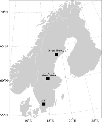 Figure 1. Location of the sampling sites.