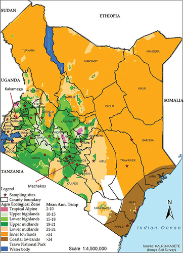 Figure 2. Classification of agro-climatic zones in Kenya.