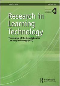 Cover image for Research in Learning Technology