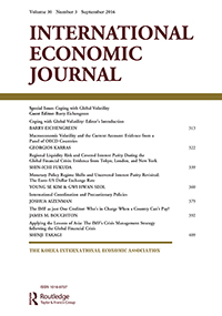 Cover image for International Economic Journal, Volume 30, Issue 3, 2016
