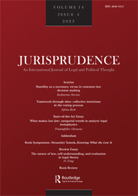Cover image for Jurisprudence, Volume 14, Issue 4, 2023