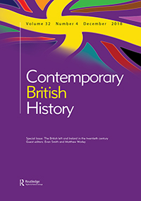 Cover image for Contemporary British History, Volume 32, Issue 4, 2018