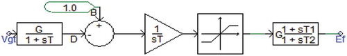 Figure 4. Exciter of Diesel generator model.