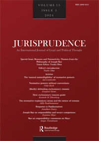 Cover image for Jurisprudence, Volume 15, Issue 1, 2024