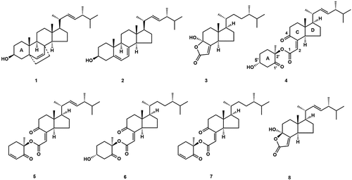 Figure 3. Sterol compounds from Agrocybe.