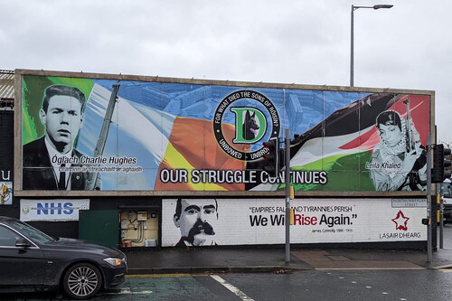 Figure 6. Image of “our struggle continues” mural.Source: Photo taken by Brendan Ciarán Browne, 2023.