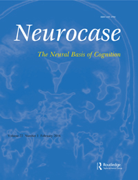 Cover image for Neurocase, Volume 22, Issue 1, 2016