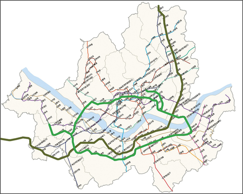 Figure 1. Seoul Metro subway, Lines 2 (light green) and 7 (dark green).