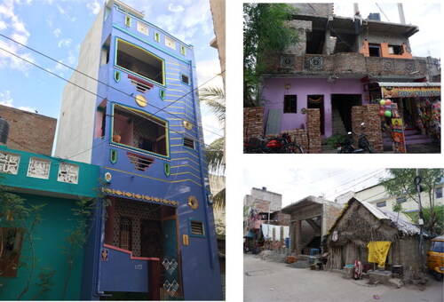 Figures 5, 6 & 7. (left) example of 1-BHK apartments, (right) ongoing transformation process (2019), source: authors.