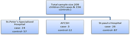Figure 1 Proportional allocation of sample size in the study site.