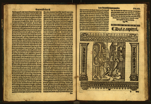 Figure 3. Een schoone historie van | den seer vroomen Amadijs van Gaulen Amadijs, Antwerpen: Marten Nuyts, 1546; copy: Mettingen, Draiflessen collection, fol. h1r, © Draiflessen collection Mettingen.
