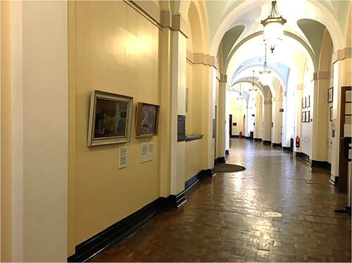 Vice chancellor’s corridor, Aston Webb Building, University of Birmingham, October 2021, image courtesy of the author