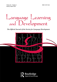 Cover image for Language Learning and Development, Volume 20, Issue 1, 2024