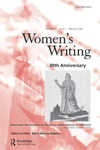 Cover image for Women's Writing, Volume 31, Issue 1, 2024
