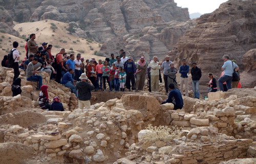 Tour of the Neolithic archaeological site of Beidha as part of the closing event of the ‘Deep Past as a Social Asset in the Levant (DEEPSAL)’ project, Saturday 19 November, 2016.
