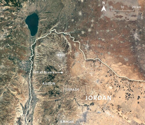 Figure 1 Map of Jordan with the location of Tell al-Assara.