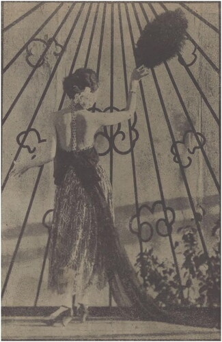 Figure 8. Publicity still for A Queer Woman (a visual clue of Yang’s dance during her Nanyang shows). Source: Shanghai manhua, no. 25 (1928): 3.
