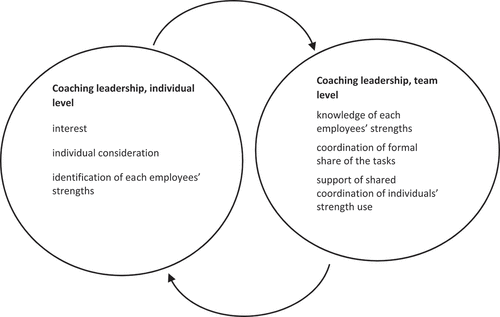 Figure 1. Coaching leadership on individual and team levels.
