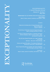 Cover image for Exceptionality, Volume 32, Issue 2, 2024