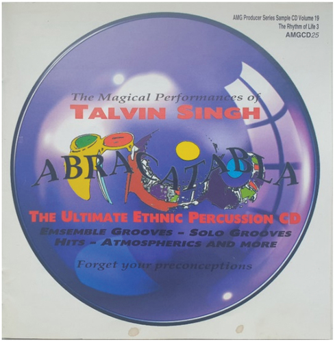 Figure 4. Abracatabla (1995) sample library by Talvin Singh, released by AMG.
