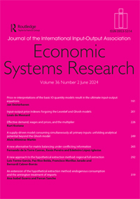 Cover image for Economic Systems Research, Volume 36, Issue 2, 2024