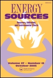 Cover image for Energy Sources, Volume 27, Issue 15, 2005