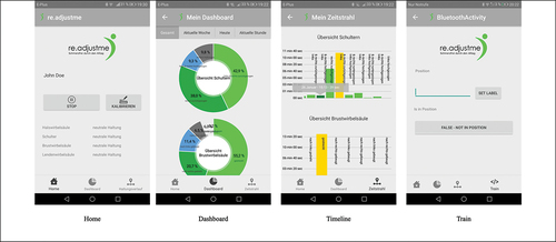 Figure 4. Screens of our mobile application.