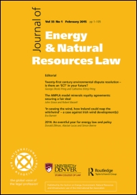 Cover image for Journal of Energy & Natural Resources Law, Volume 8, Issue 1-4, 1990