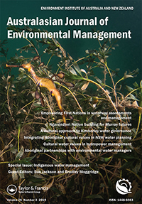 Cover image for Australasian Journal of Environmental Management, Volume 26, Issue 3, 2019