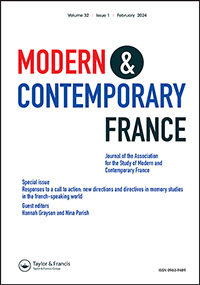 Cover image for Modern & Contemporary France, Volume 32, Issue 1, 2024