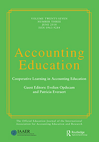 Cover image for Accounting Education, Volume 27, Issue 3, 2018