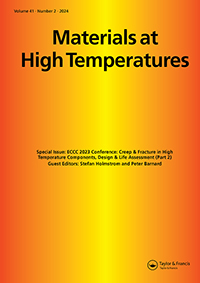 Cover image for Materials at High Temperatures, Volume 41, Issue 2, 2024