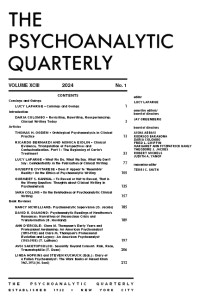 Cover image for The Psychoanalytic Quarterly, Volume 93, Issue 1, 2024