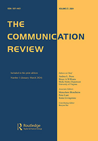 Cover image for The Communication Review, Volume 27, Issue 1, 2024