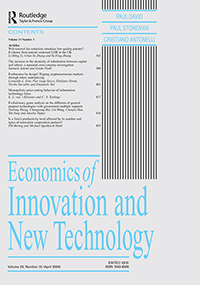 Cover image for Economics of Innovation and New Technology, Volume 33, Issue 3, 2024