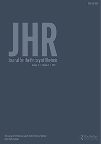 Cover image for Journal for the History of Rhetoric, Volume 24, Issue 2, 2021