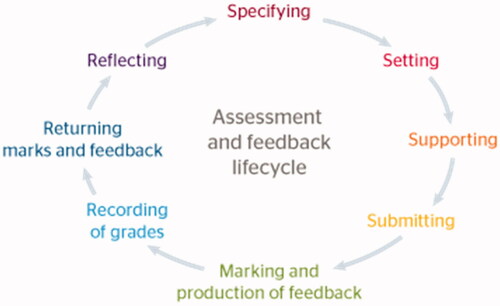 Figure 1. The assessment and feedback lifecycle (JISC Citation2016).