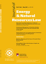 Cover image for Journal of Energy & Natural Resources Law, Volume 31, Issue 2, 2013