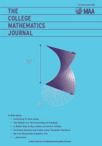 Cover image for The College Mathematics Journal, Volume 55, Issue 2, 2024