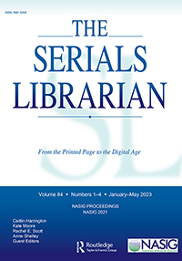 Cover image for The Serials Librarian, Volume 84, Issue 1-4, 2023